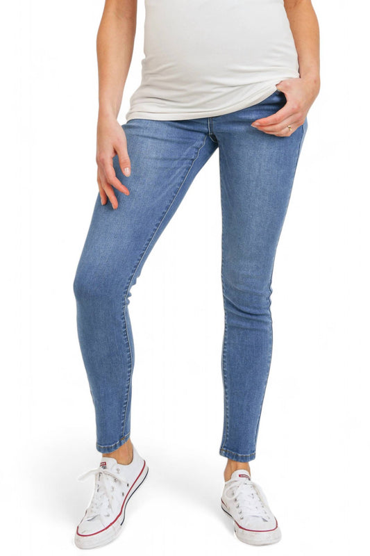 Hello Miz - Stretch Maternity Skinny Jeans With Elastic Belly Band