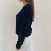 Elliott Lauren - Cotton Charm Crewneck Long Sleeves Sweater