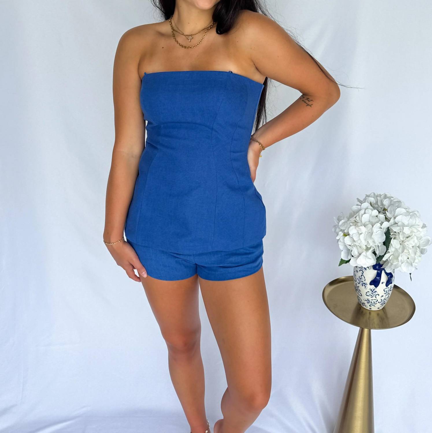 Sky To Moon - The Riviera Strapless Top And Short Set
