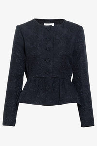 TANYA TAYLOR Karleigh Luxe Cloque Jacquard Jacket in black - women's jacket - view 5