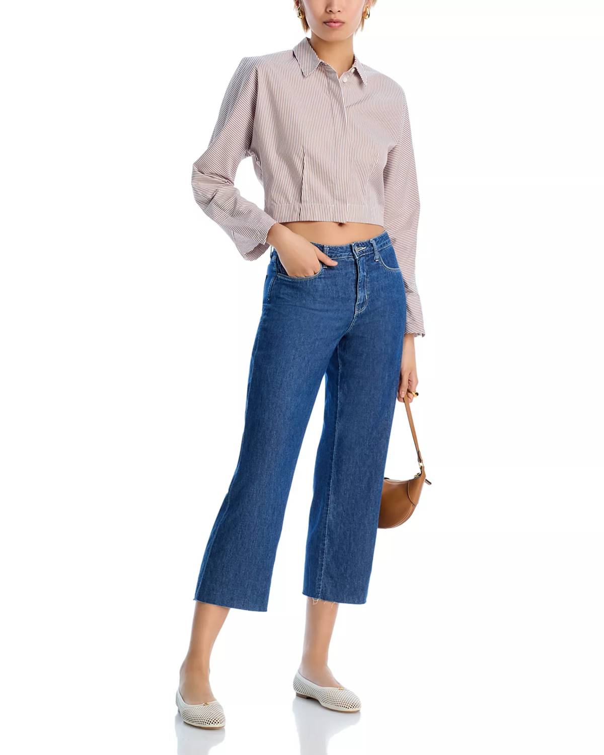 L'Agence - Wanda High Rise Cropped Straight Jeans