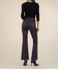 KUT FROM THE KLOTH Stella High Rise Flare Trouser in sangria - women's pants - detail view