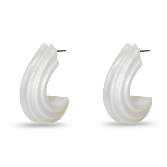 Lele Sadoughi - Women's Curved Canyon Hoop Earrings