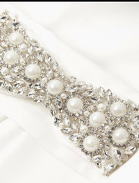 SACHIN & BABI Lourdes Strapless Beaded Bow Gown in ivory - women's dress - view 4