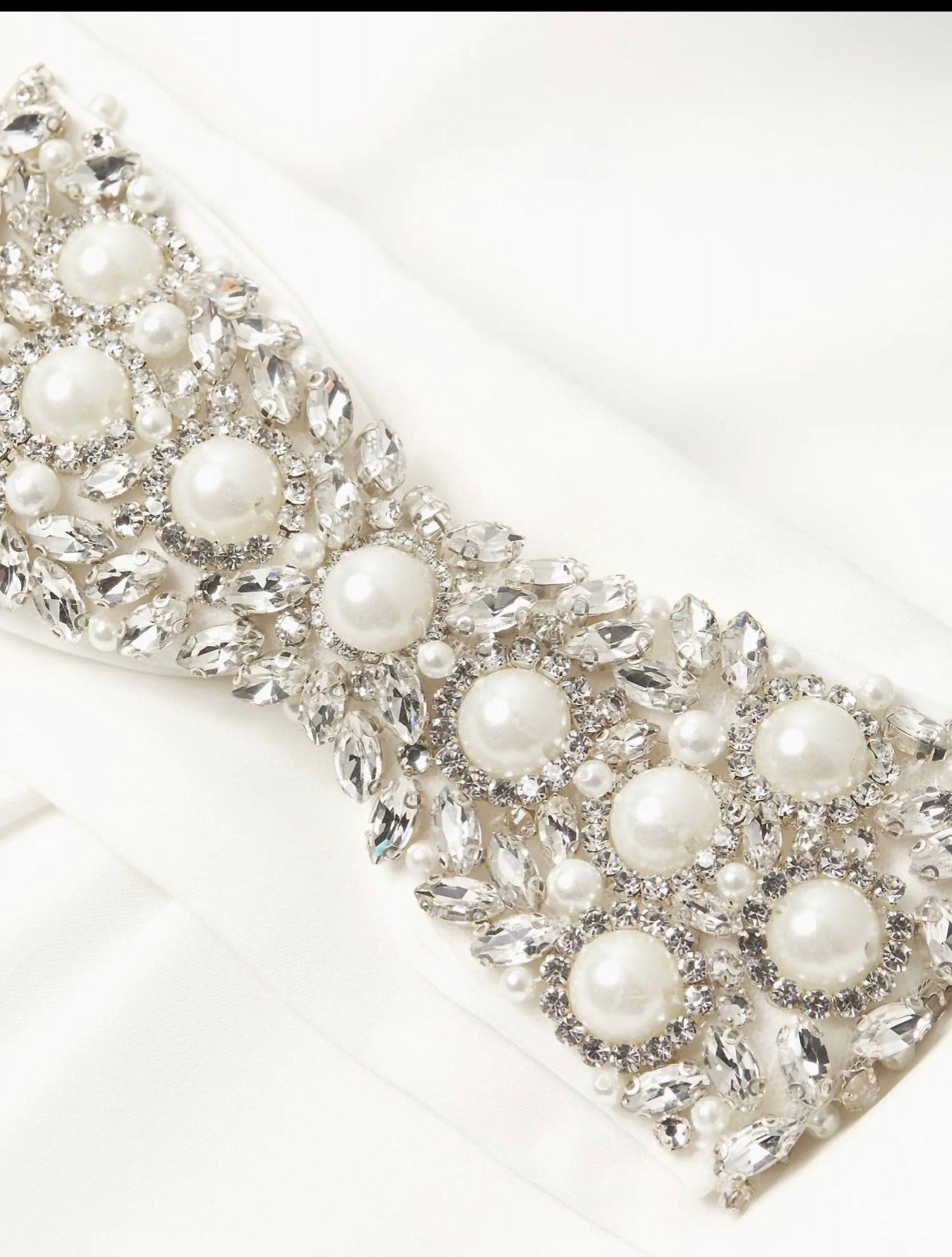 SACHIN & BABI Lourdes Strapless Beaded Bow Gown in ivory - women's dress - view 4