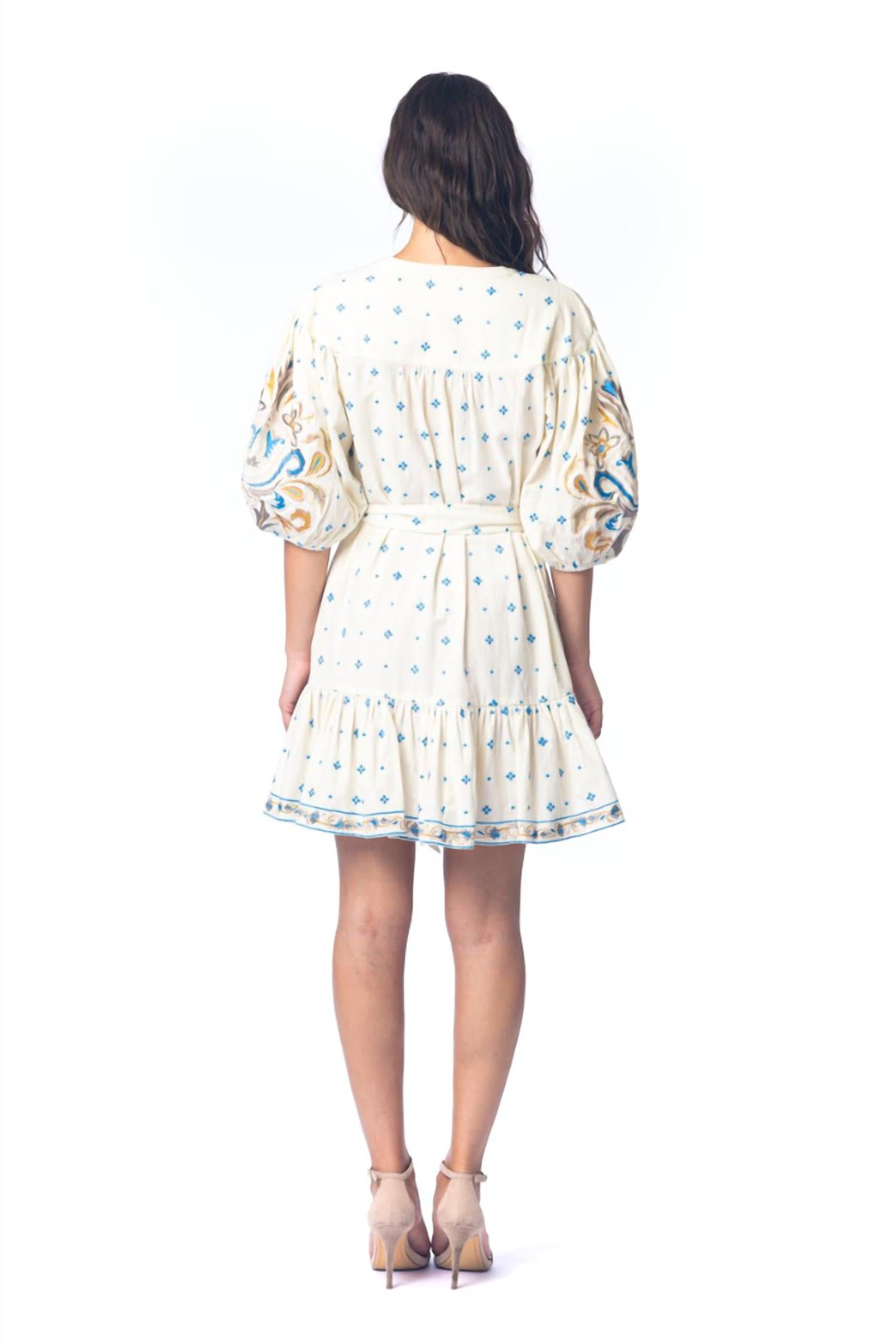 Tolani - Usha Puff Sleeve Mini Dress