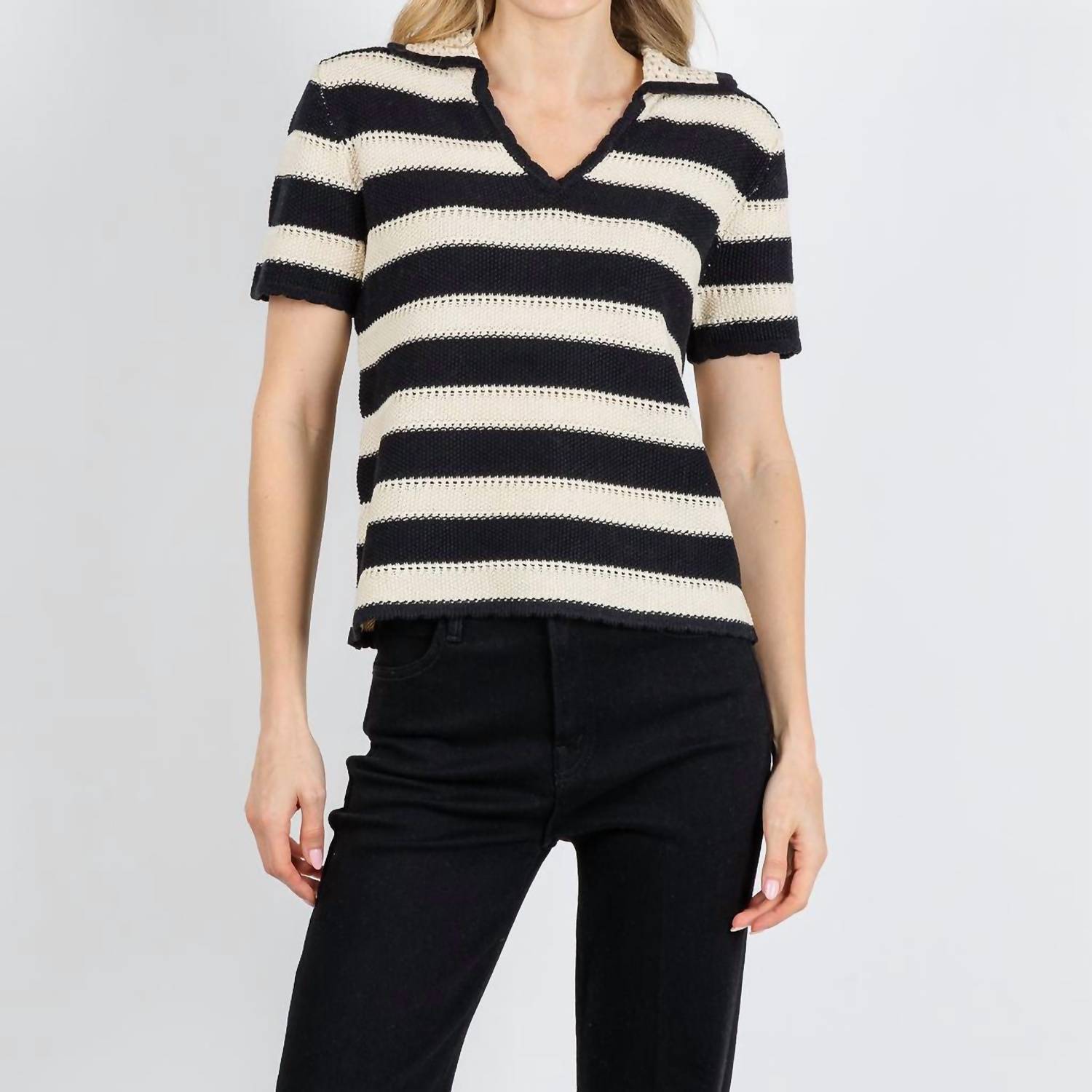 Elliott Lauren - Polo Match Crochet Sweater