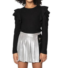 Mia - Girls' Fleece Ruffled Top