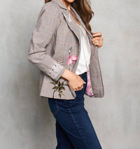 Paparazzi - Woven Pin Stripe Embroidered Blazer