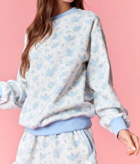 Peach Love - Soft Skies Floral Sweatshirt