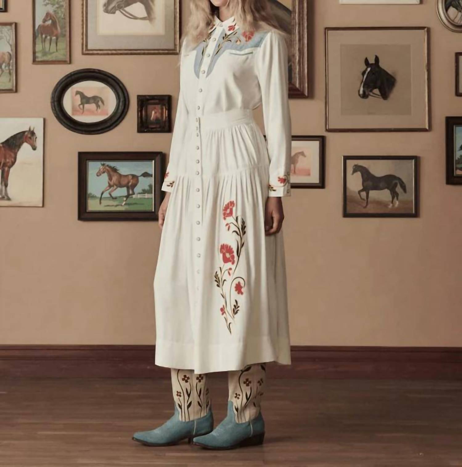 The Great. - Western Embroidered Highland Skirt