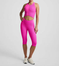 Beyond Yoga - Impulse Ribbed V-waist Pedal Pusher Leggings
