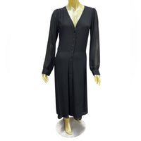 MICHAEL KORS Elegant Button-down Midi Dress in black - women's dress - detail view