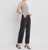 FLYING MONKEY High Rise Barrel Jeans in rebel black - women's jeans - view 4