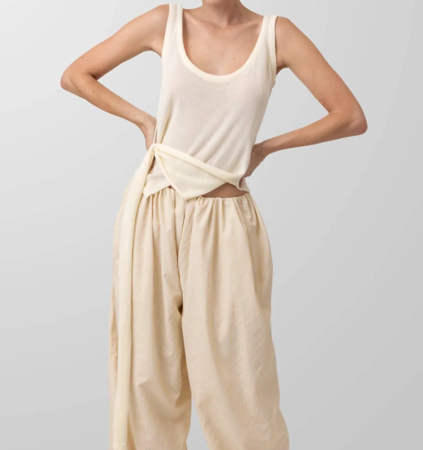 Line And Dot - Alvynne Drape Tissue Tank Top