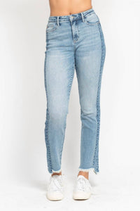 Judy Blue Piper High Waist Side Panel Jean in blue - women's jeans