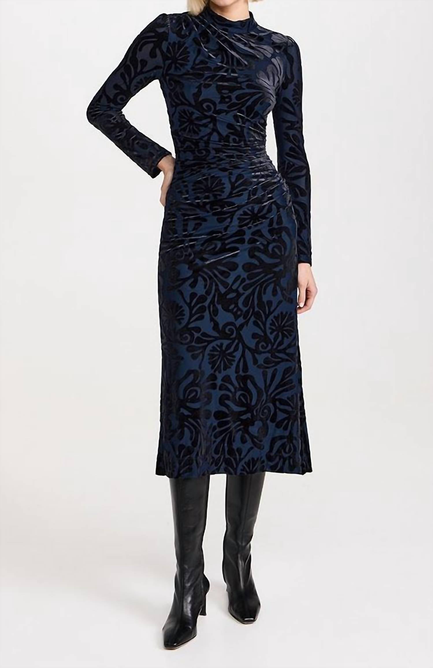 Sea - Alia Stretch Burnout Velvet Dress