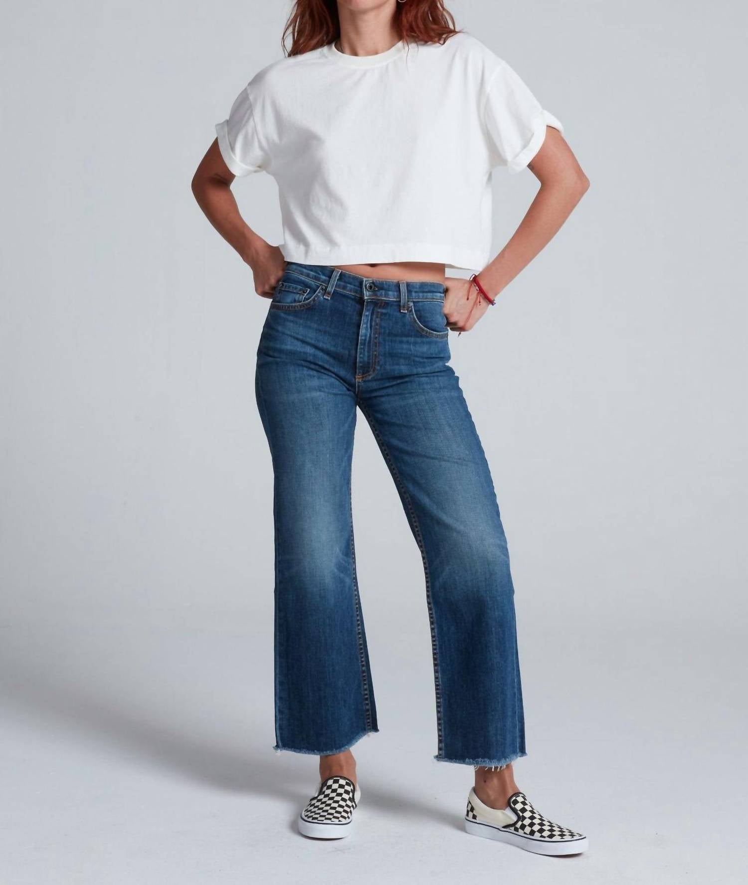 Askk Ny - Vintage-inspired Crop Wide Leg Jeans