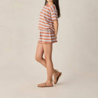 Rylee + Cru - Girl's Knit Stripe Short Set