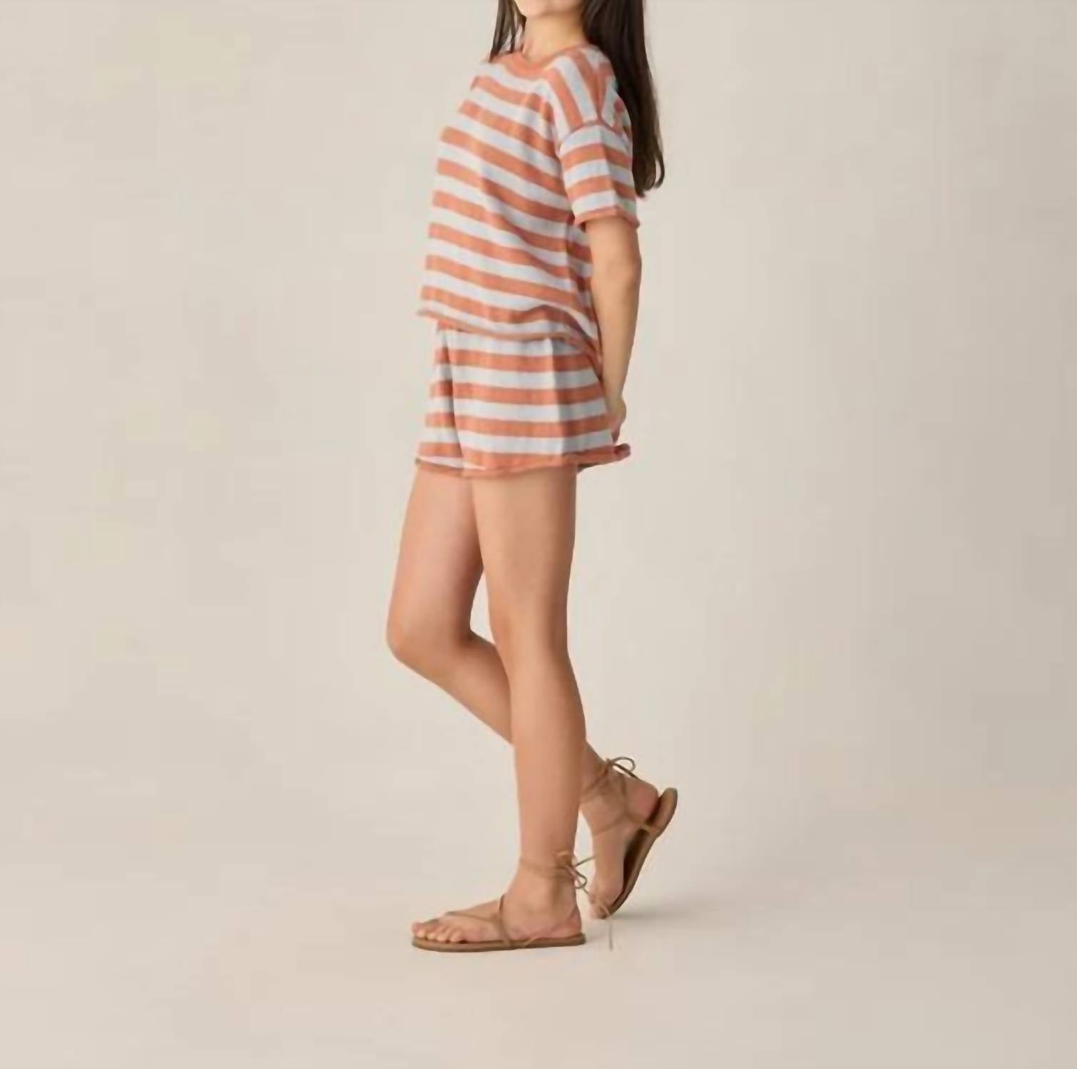 Rylee + Cru - Girl's Knit Stripe Short Set