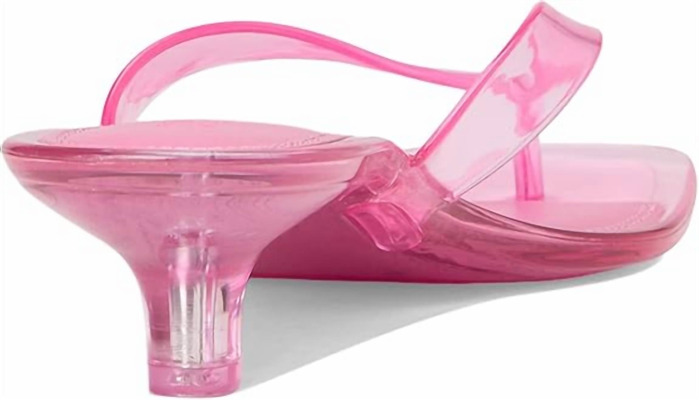 STEVE MADDEN Women's Tracie Y2k Jelly Thong Kitten Heel Sandal in pink - women's sandal - view 4