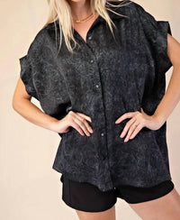 Glam - Oversized Button Down Blouse