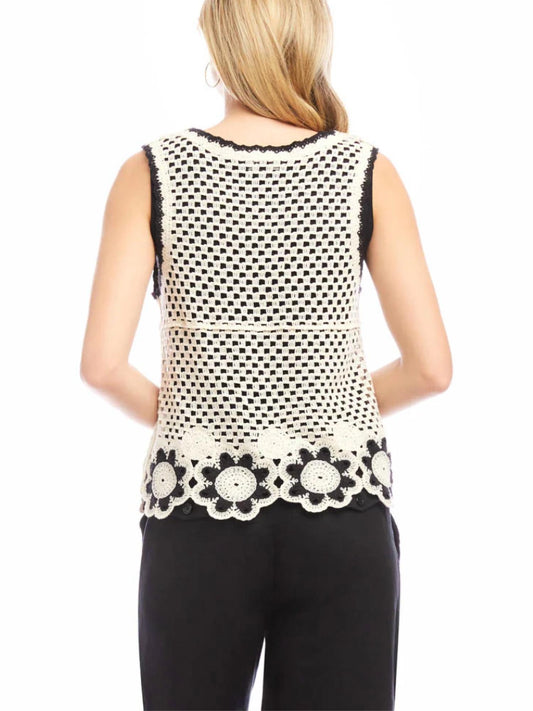 Karen Kane - Crochet Flower Tank Top