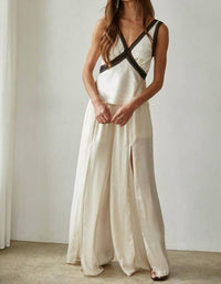 By Together - Woven Contrast Lace Sleeveless Top