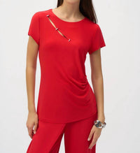 Joseph Ribkoff - Side Ruched Top