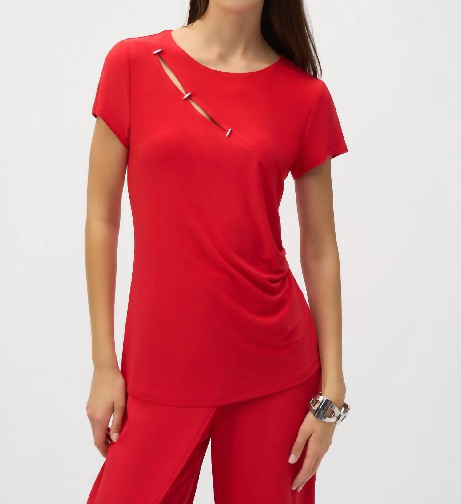 Joseph Ribkoff - Side Ruched Top