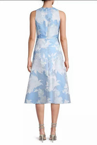 Aidan Mattox - Sleeveless Floral Bodice Jaquard Dress