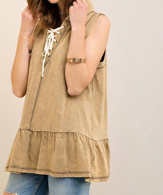 Entro - Washed Hooded Top