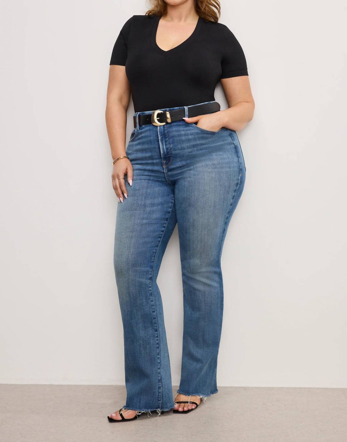 Good American - Soft Tech Good Classic Bootcut Jeans
