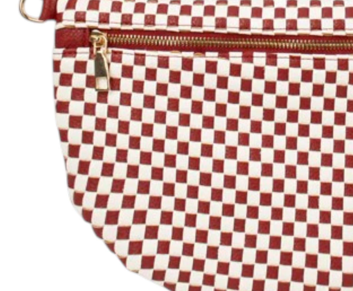Babs+Birdie - Women's Fiona Checkered Woven Bum Bag