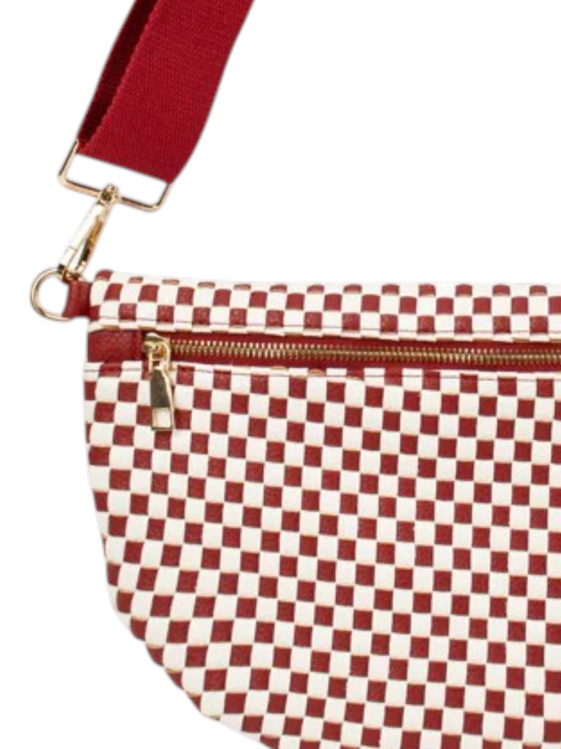 Babs+Birdie - Women's Fiona Checkered Woven Bum Bag