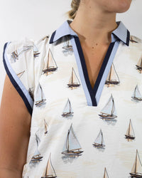 Thml - Come Sail Away Flutter Sleeve Dress