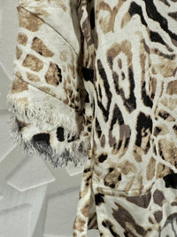 Boho Chic - Women's Bell Sleeve Animal Print Top