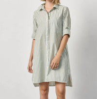 Lilla P - Striped Shirt Mini Dress