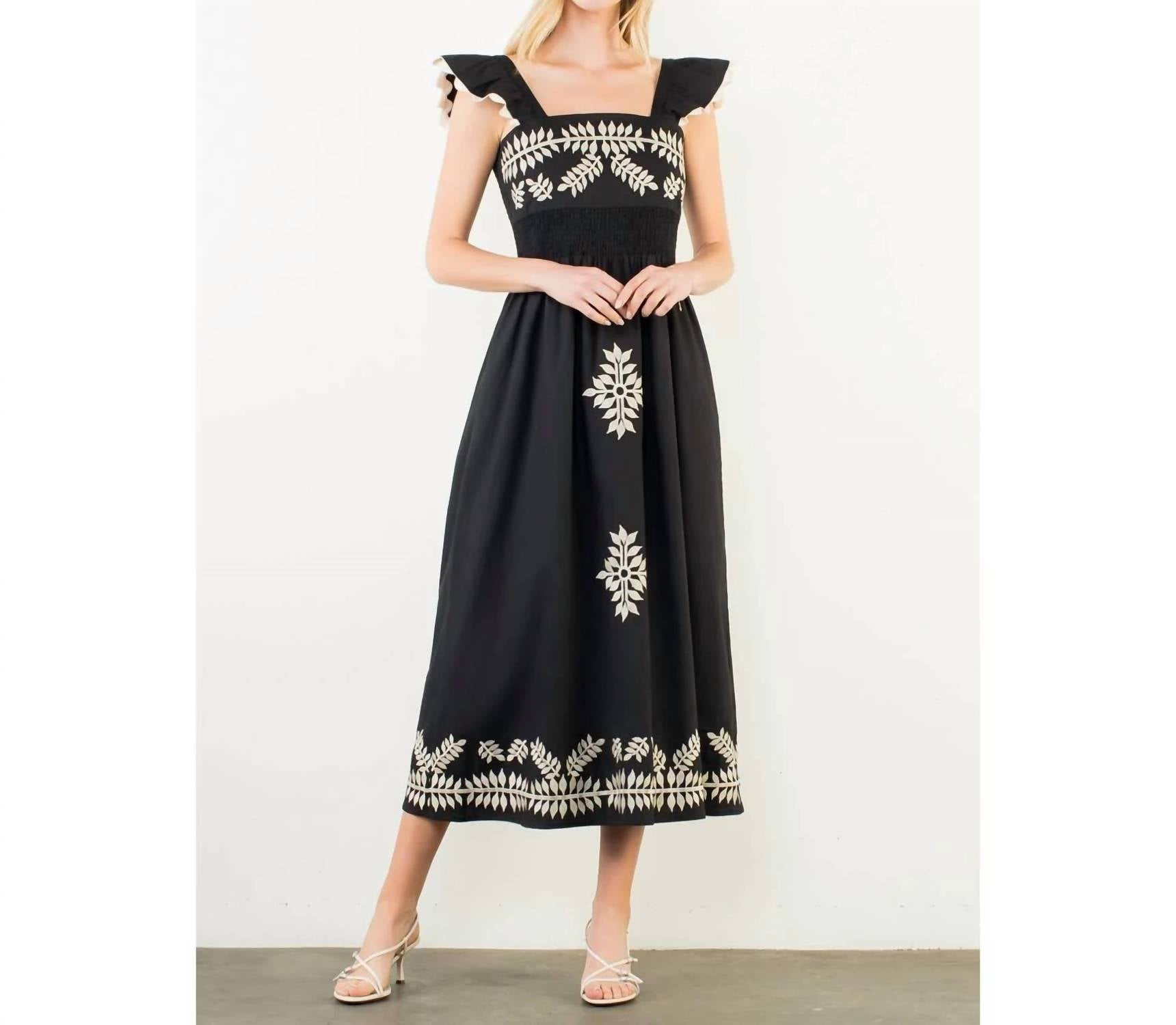 Thml - Shleby Embroidered Midi Dress