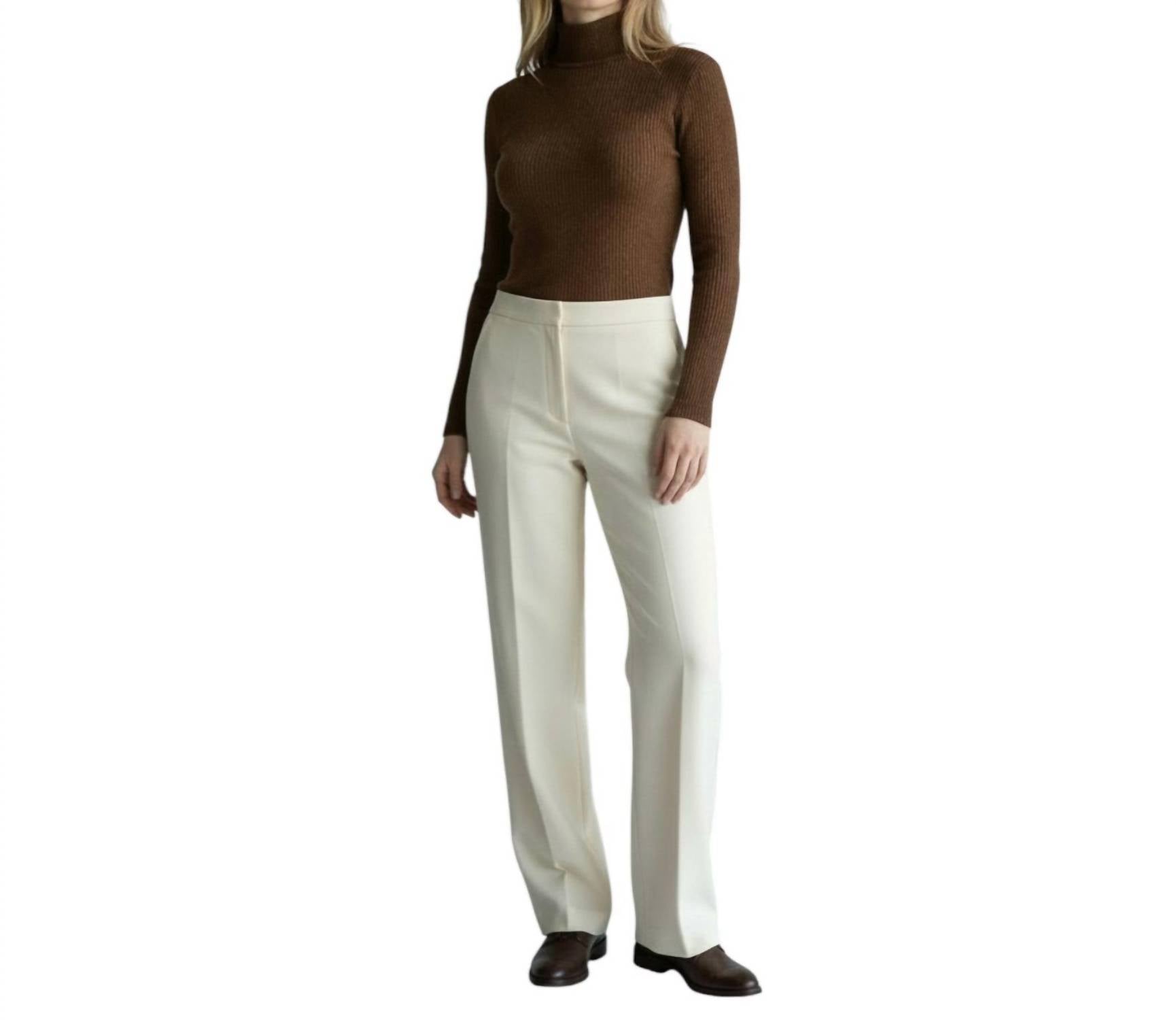 Ambar - Mock Neck Long Sleeve Fitted Crop Top