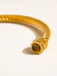 Flanerie By Maiq - Women's Vail Stone Braided Bangle