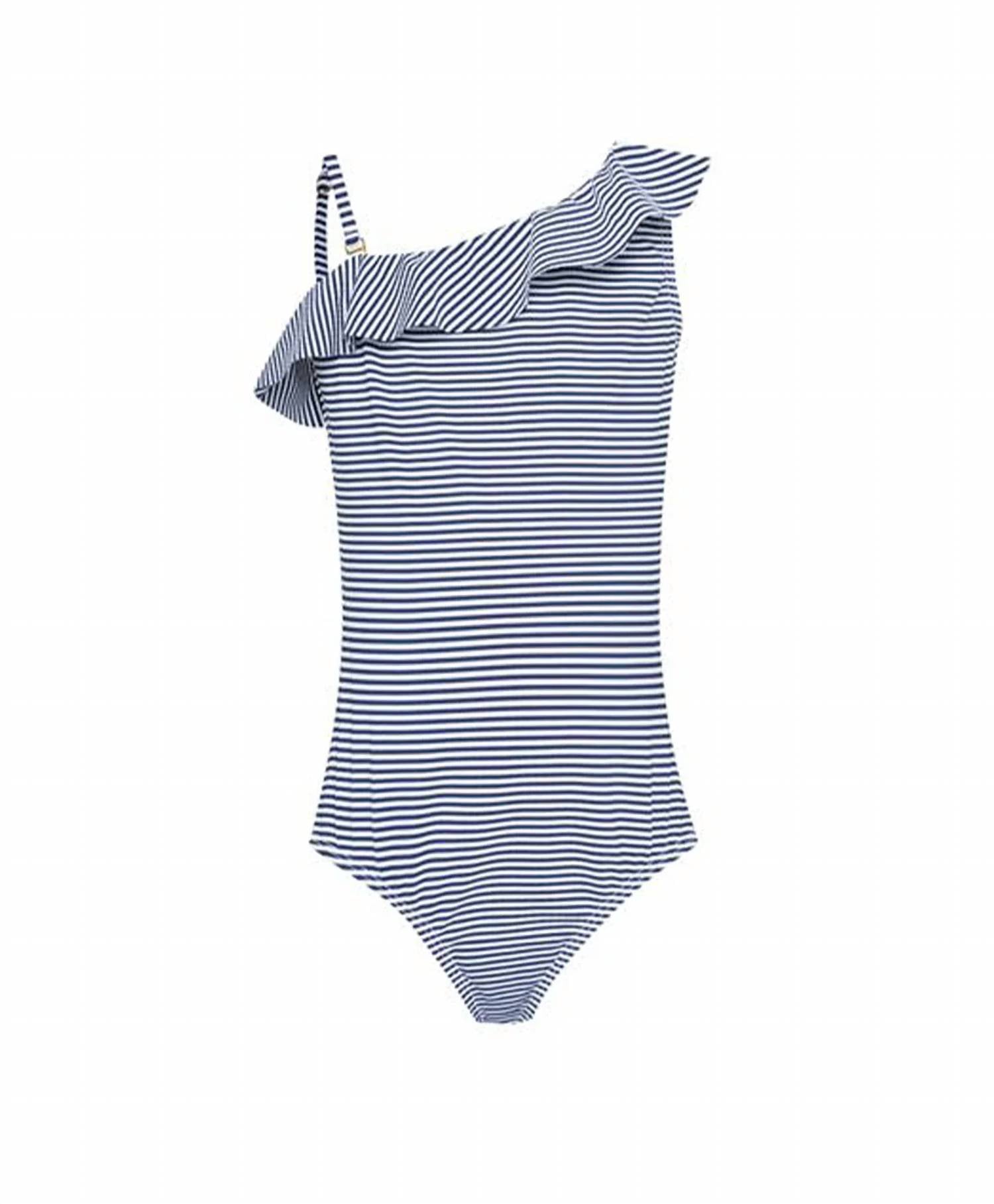 Pq Swim - Kids' Emma Ruffle One-shoulder One-piece Swimsuit