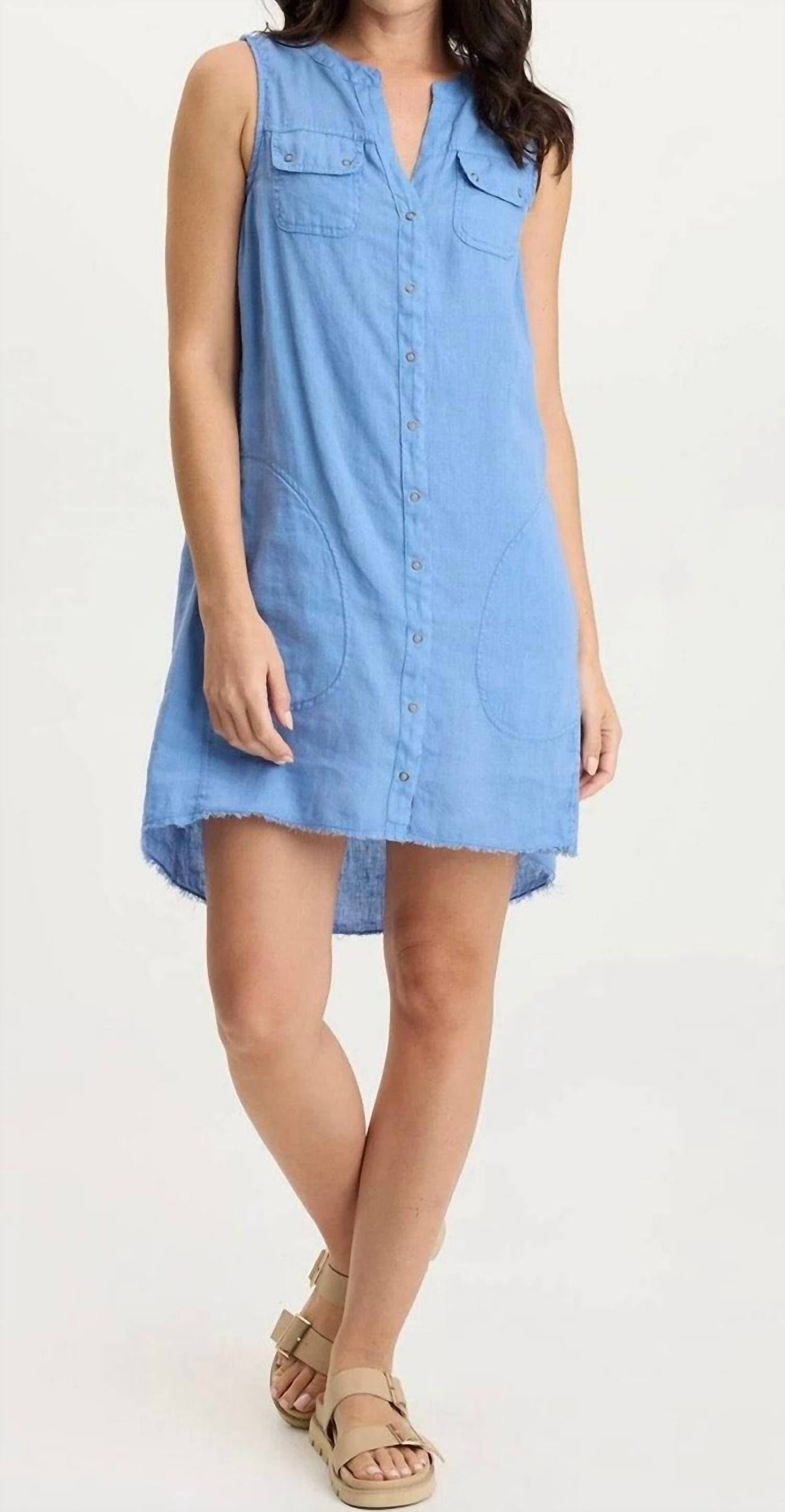 XCVI Catava Mini Dress in shasta lake - women's dress