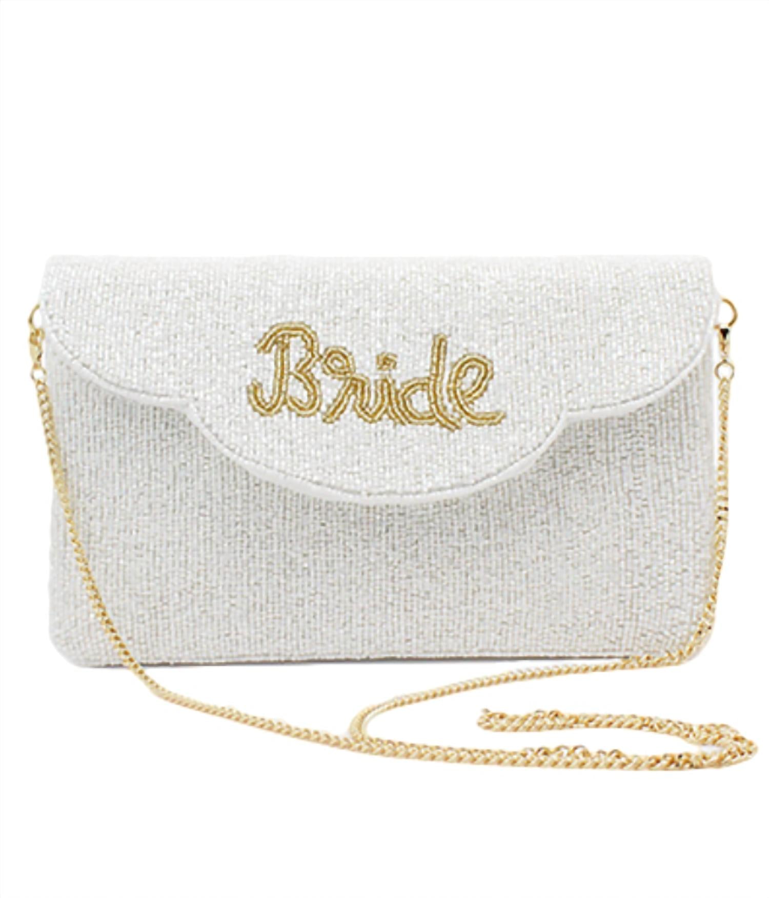 Golden Stella - BRIDE Scallop Beaded Clutch