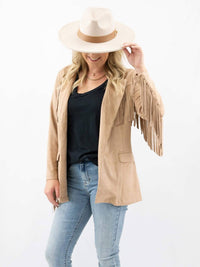 Tcec - Suede Fringe Blazer