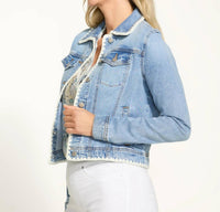 Fdj - Crochet Stitch Denim Jacket