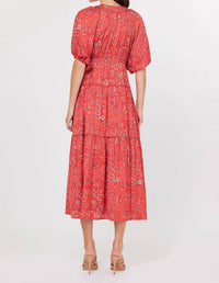 Current Air - Abstract Raglan Midi Dress