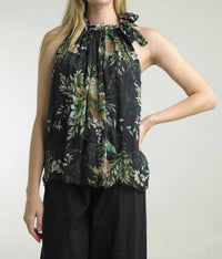 Tempo Paris - Print Neck Tie Top
