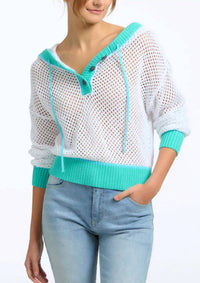525 America - Crochet Colorblock Hoodie