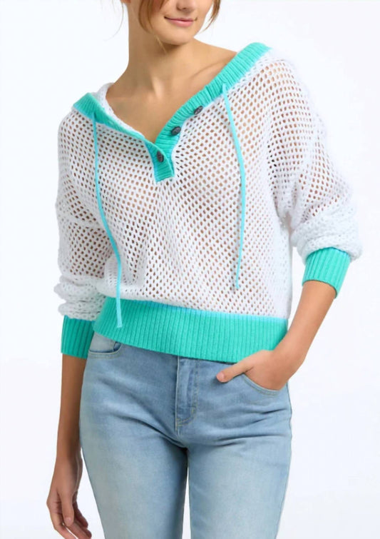 525 America - Crochet Colorblock Hoodie